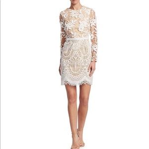 ML Monique Lhuillier Ivory Calypso Lace dress